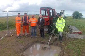Digging pipeline at the Hams, Somerset