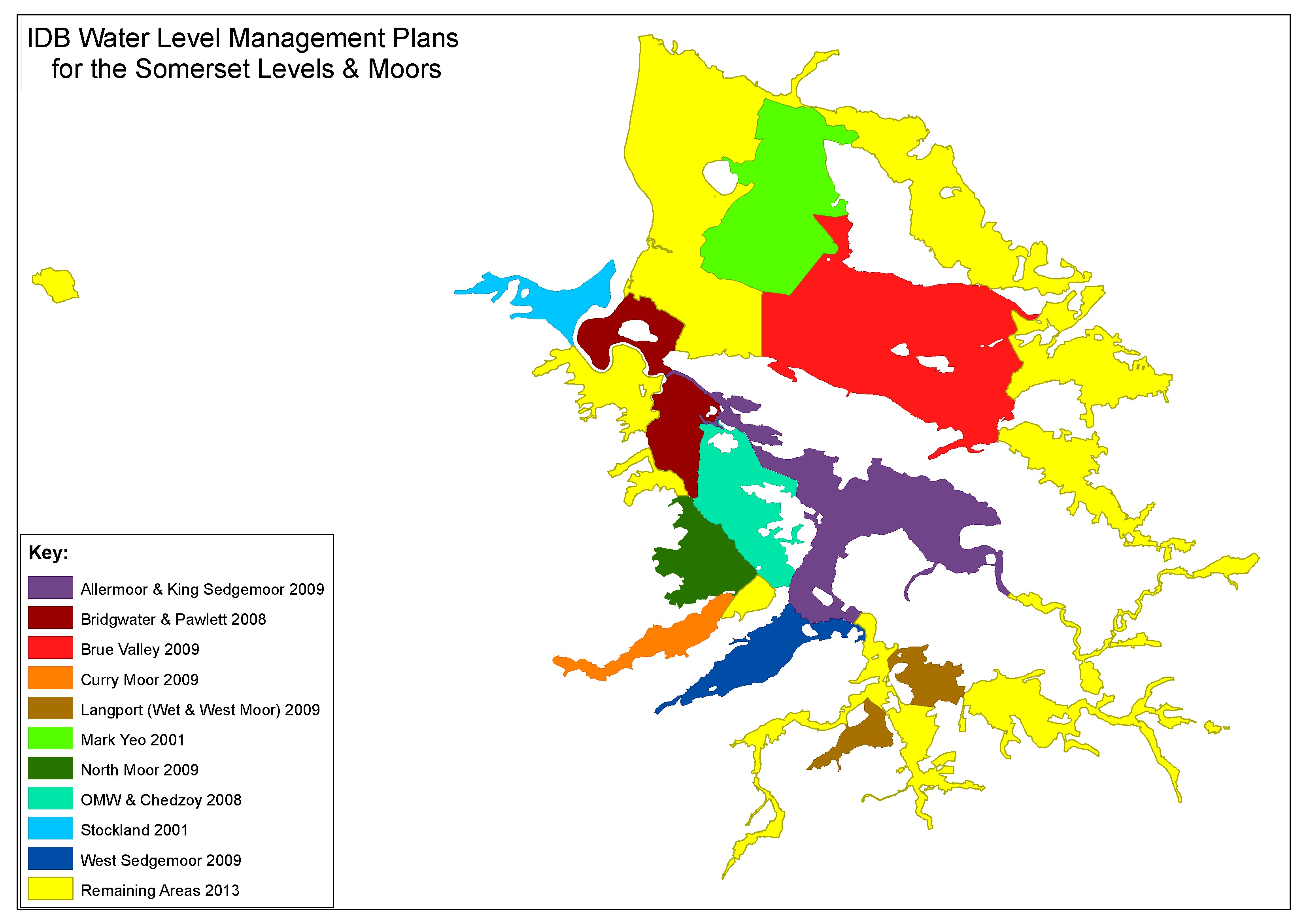 Map of Water Level Management Plan Areas